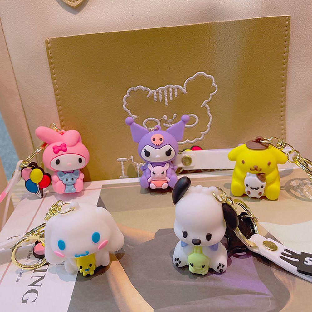 Móc Chìa Khóa Bằng Silicone Hình Chú Chó Cinnamoroll Đáng Yêu