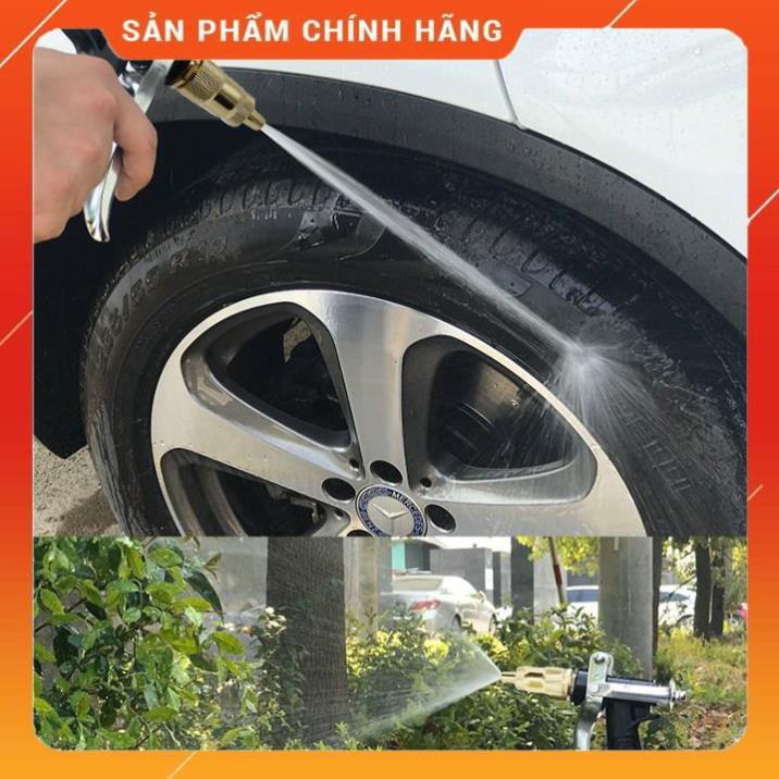 🚿❤️FREESHIP🚛 Bộ dây vòi xịt nước rửa xe, tưới cây ✔, tăng áp 3 lần, loại 15m 206236 đầu đồng,đai,nối vàng+ 🎁 mở chai