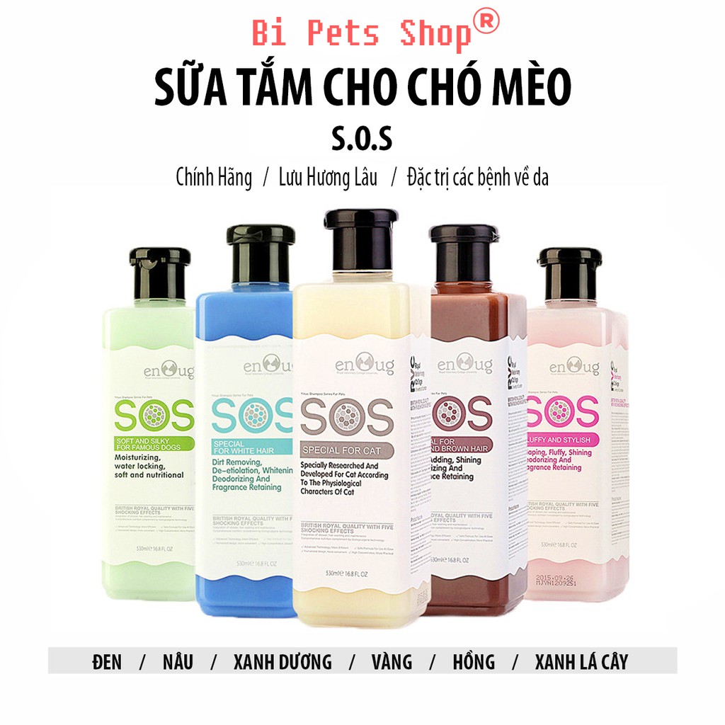 Sữa tắm cho chó - Sữa tắm SOS , Chăm sóc lông cho chó mèo,lưu hương lâu ( 530 ML )