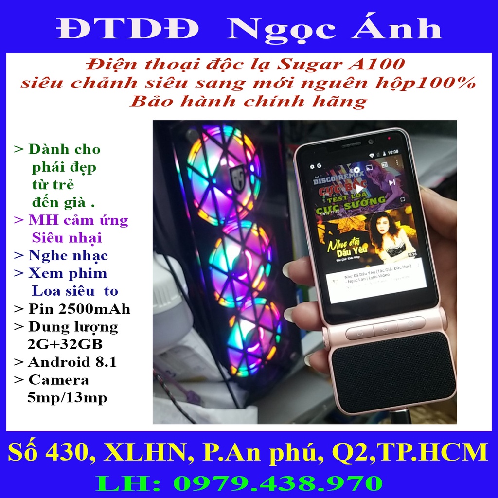 Điện thoại độc lạ thông minh Sugar A100