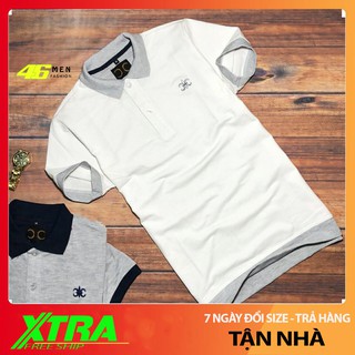 Áo thun nam tay ngắn nhiều màu phối viền thêu logo đẹp MF034