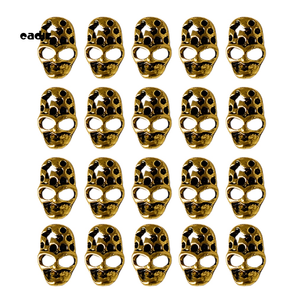 Set 20 Phụ Kiện Trang Trí Móng Tay Nghệ Thuật Hình Nhện Đầu Lâu Lấp Lánh