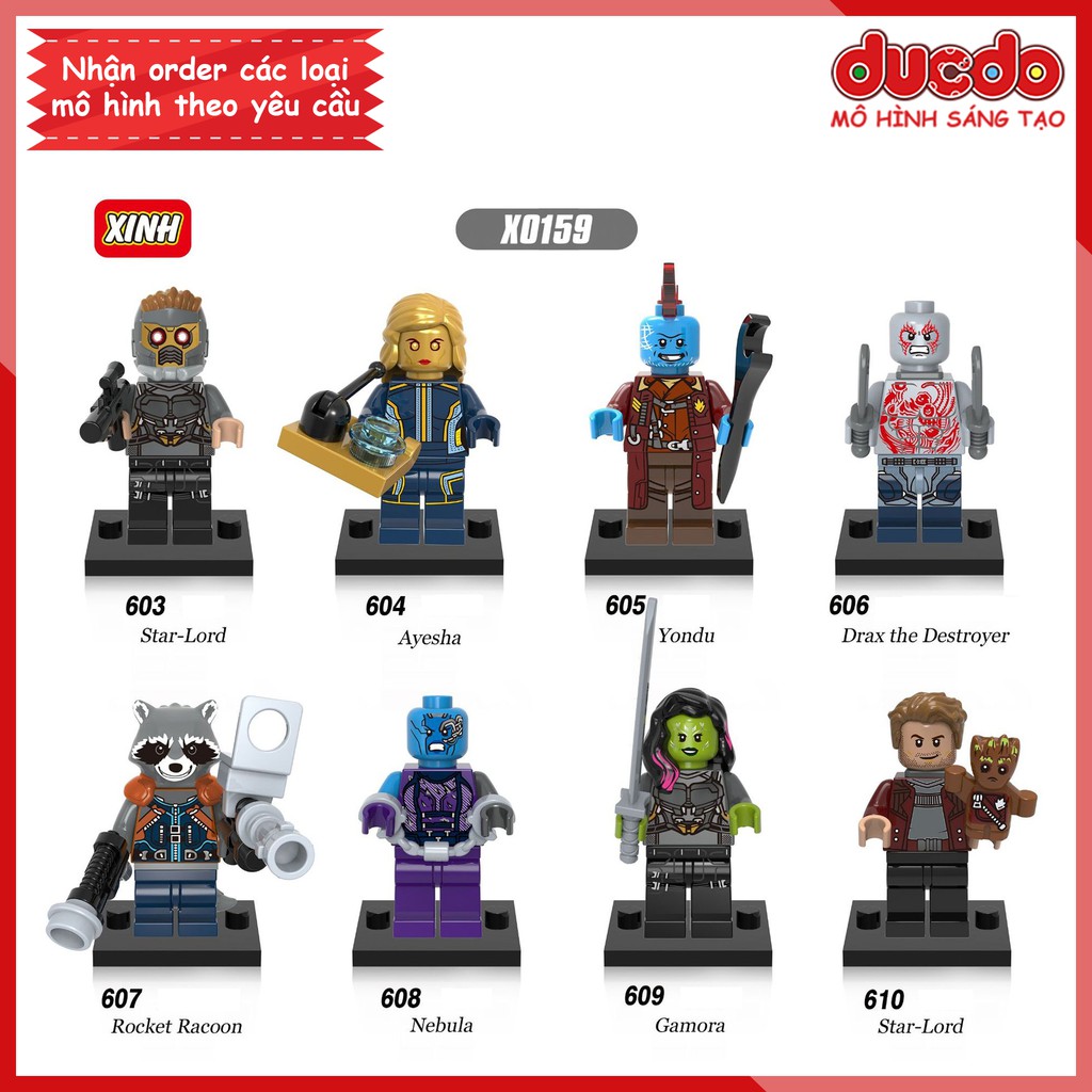 Minifigures Vệ binh dải ngân hà siêu đẹp - Đồ Chơi Lắp Ghép Xếp Hình Mini Mô hình Iron Man Xinh 0159