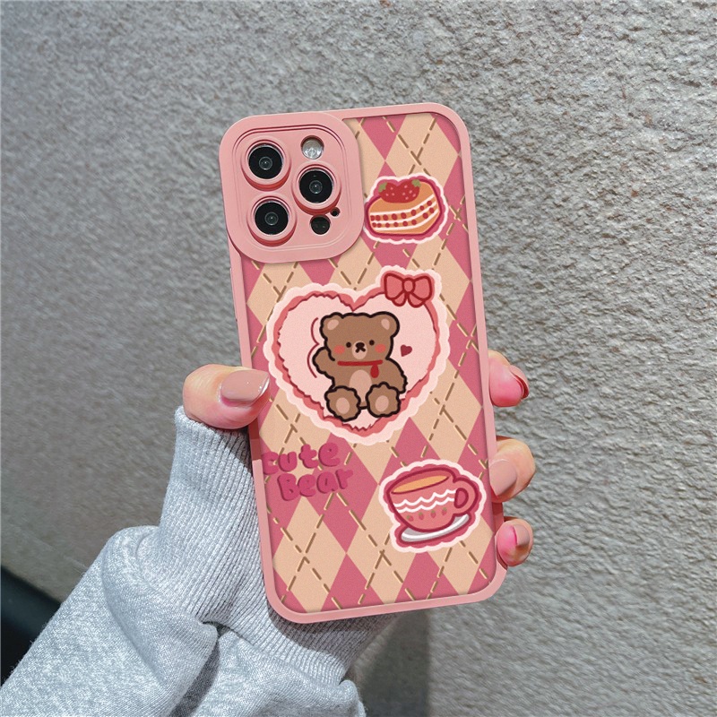 Ốp lưng iphone cạnh vuông lỗ camera cute bear 6s/6splus/7/7plus/8/8plus/x/xs/11/12/13/pro/max/plus/promax-SALE HOT T4-4