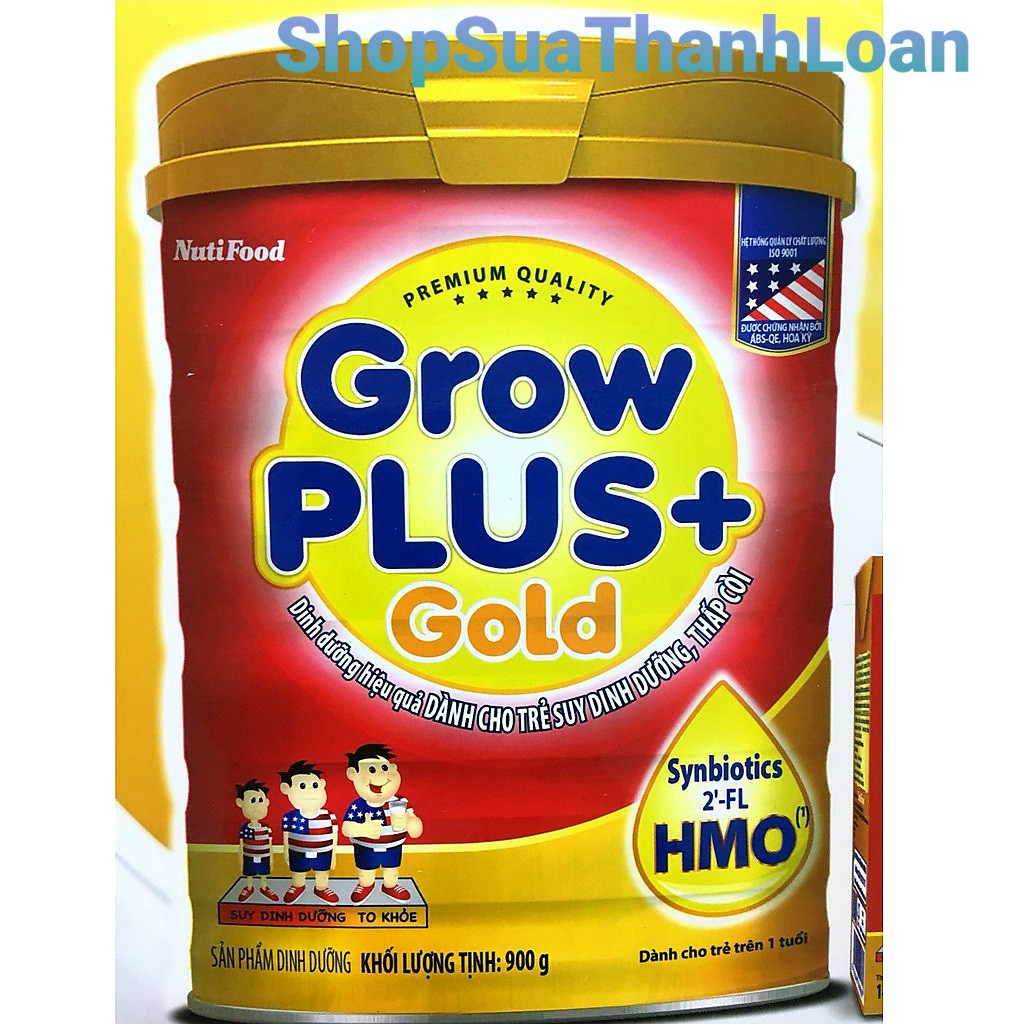 [HSD T2-2023] Sữa bột GrowPlus+ Gold dành cho trẻ suy dinh dưỡng, thấp còi (900g)