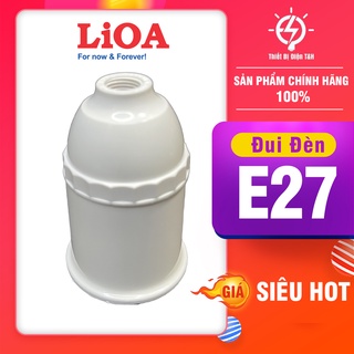 Đui đèn E27, gắn tường, đui đèn xoáy, màu trắng, LIOA, DDXW, Thiết Bị Điện T&H