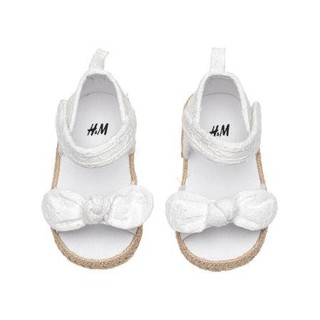 Sandal H&M nơ trắng ren cho bé gái