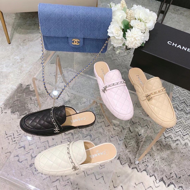 giày sục nữ đế cao da cao cấp 𝘾𝙝𝙖𝙣𝙚𝙡 CN 𝘾𝙝𝙖𝙣𝙚𝙡