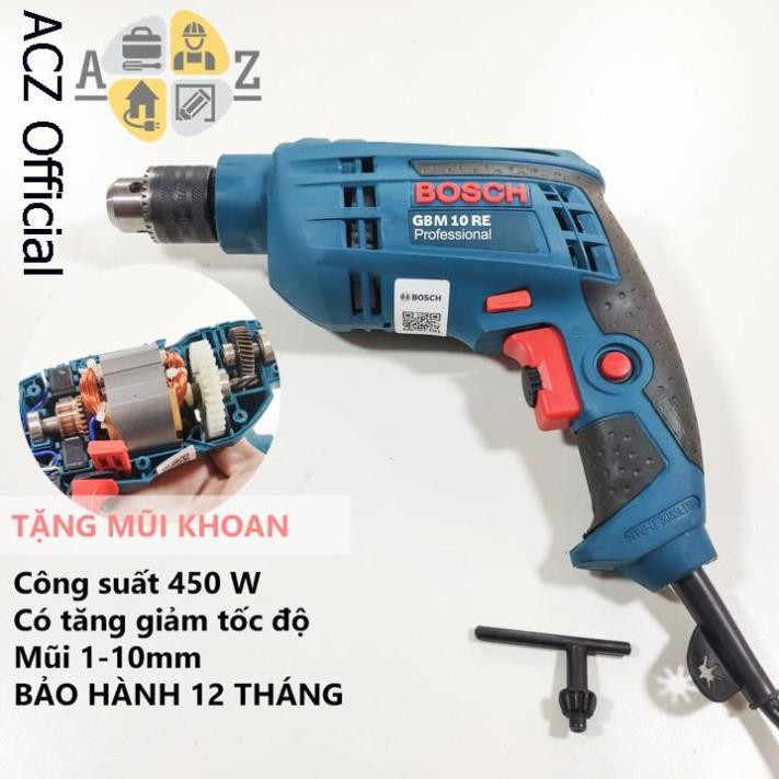 Máy bắn vít lõi đồng GBM 10RE tặng mũi khoan - BH 12 tháng