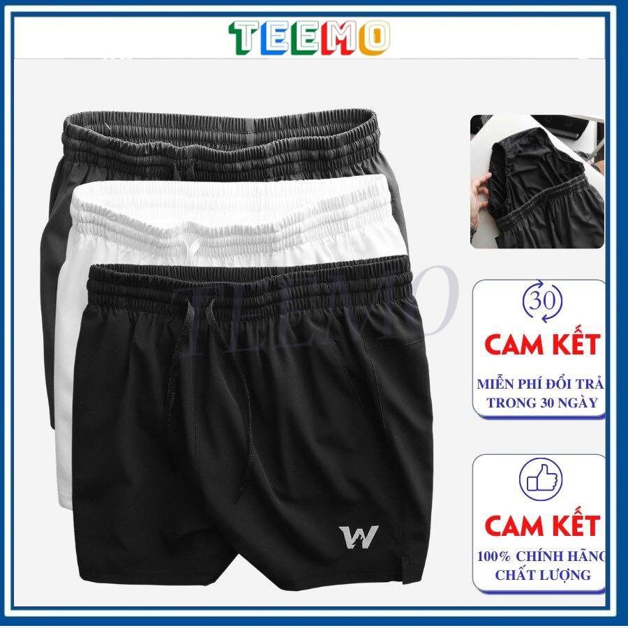 Quần short W phong cách thể thao dành cho nam, quần cộc đùi nhiều màu