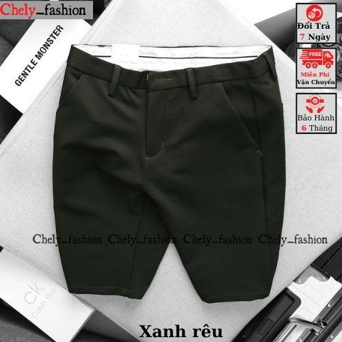 Quần short nam tây âu vải chéo chống nhăn, quần đùi nam dáng âu Hàn Quốc ôm body Chely_fashion