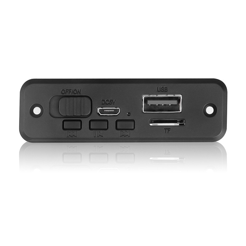 Bảng mạch giải mã âm thanh không dây DC 5V Bluetooth 5.0 Mp3 2x3W Fm cho xe hơi tiện dụng