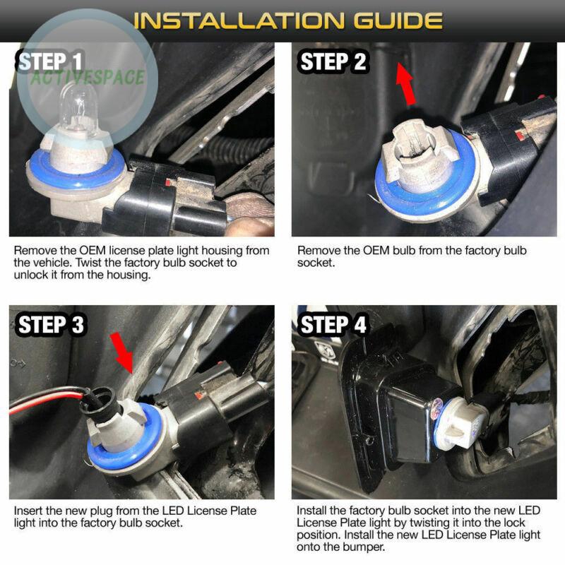 step bumper license plate light