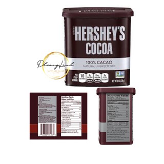  BỘT CACAO HERSHEY.'S NGUYÊN CHẤT 100% HỘP 226G HÀNG NHẬP TỪ MỸ 100%