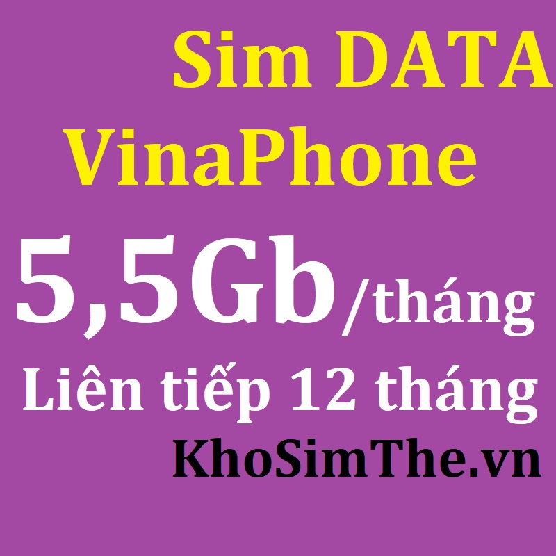 Sim Vinaphone D500 Tặng 5,5gb/tháng trọn gói 1 năm