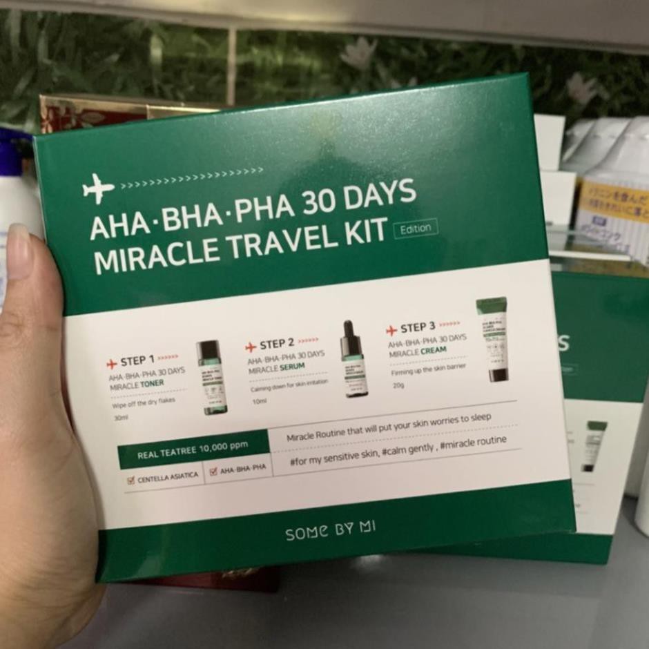 [Hàng Chính Hãng] Bộ dưỡng da - Dưỡng Trắng da giảm mụn Some By Mi AHA-BHA-PHA 30 Days Miracle Travel Kit Hàn Quốc