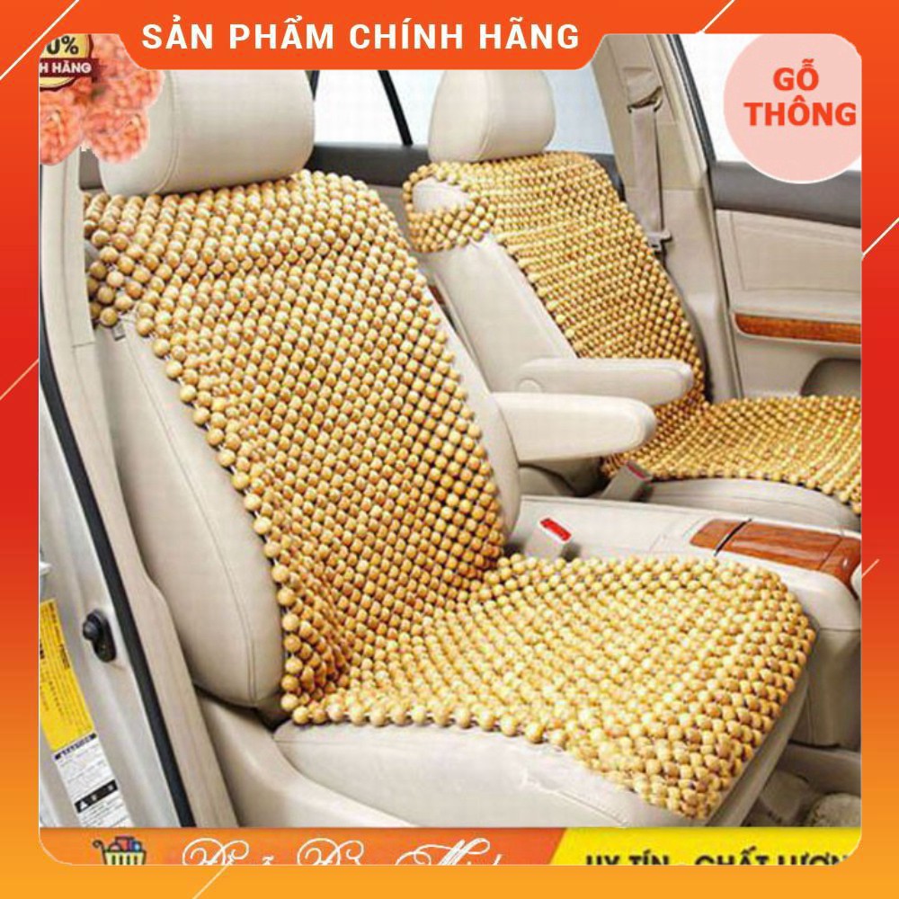 Combo lót ghế hạt gỗFREESHIPLót ghế ô tô khoác thông + lót thông vuông loại tốt