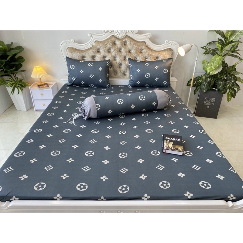 Bộ Drap thun Hàn Quốc 4 món mát mịn