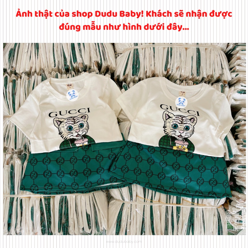 Sét bộ bé gái Dudu Baby Sét áo cotton kèm chân váy cao cấp cho bé gái từ 8-20kg, mẫu mới 2022 siêu HOT cho bé diện hè.