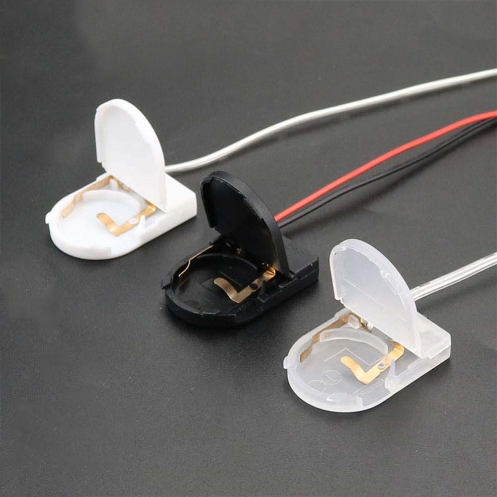 Hộp Đựng Pin 3V Bằng Nhựa Màu Trắng Có Nắp Công Tắc Bật / Tắt Ốp