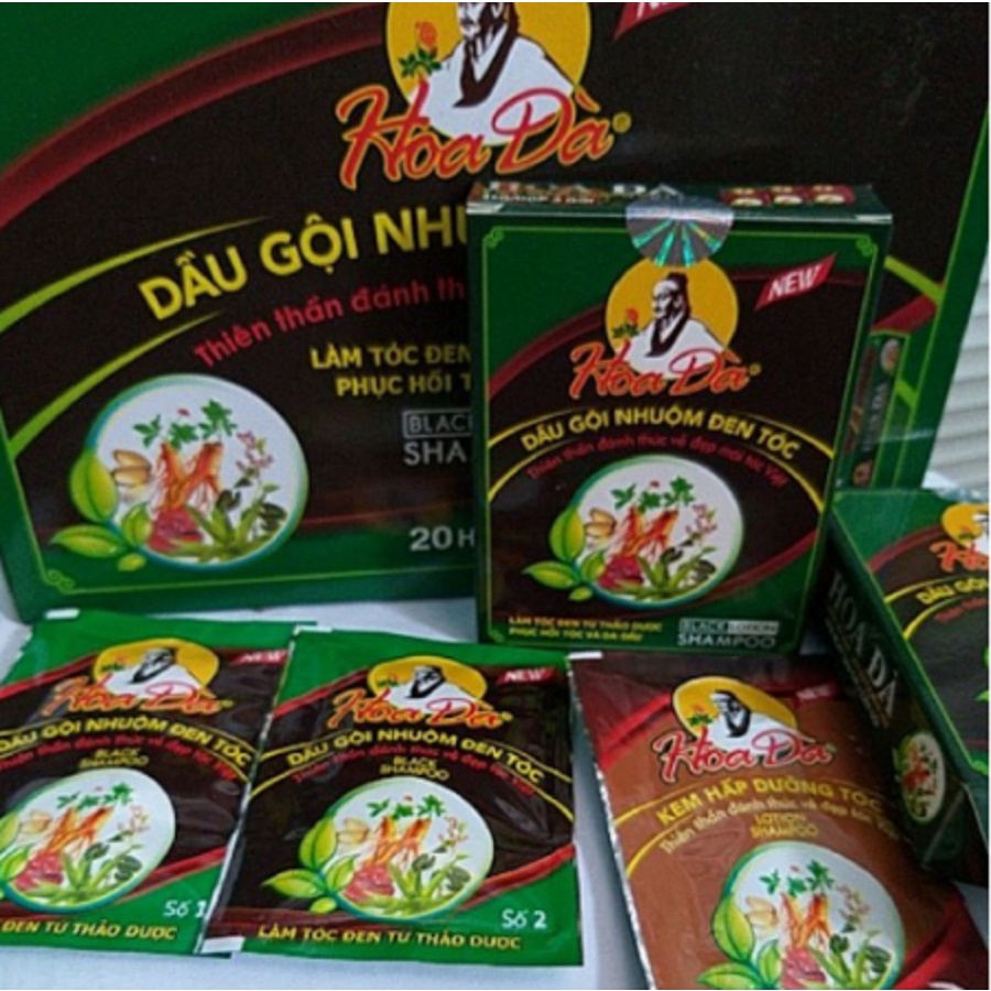 Dầu gội đen tóc Hoa đà  - Đen chỉ sau 1 lần gội
