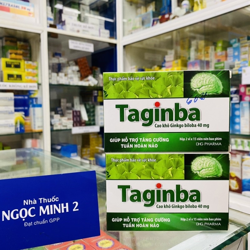 ✅ [Chính Hãng] Viên uống TAGINBA hỗ trợ tăng cường tuần hoàn não Cao khô GINKGO BILOBA 40mg DHG , Thực phẩm bảo vệ Sk