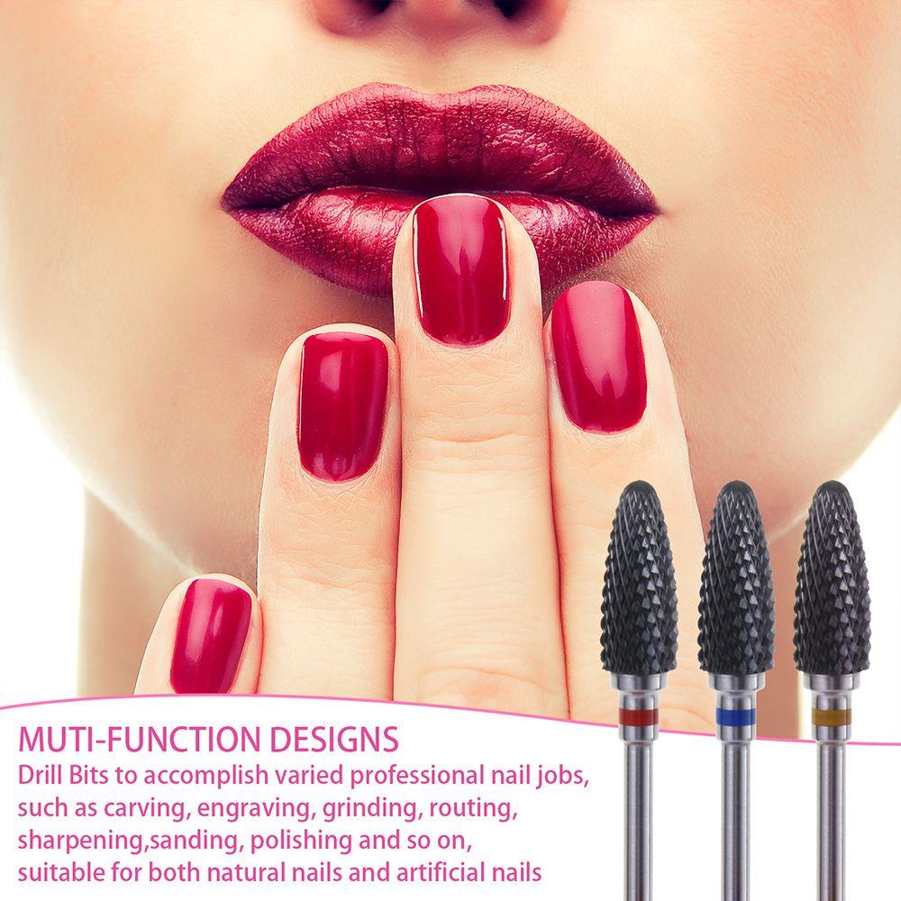 JUNE Đầu Mài Cứng Cho Máy Mài Móng Tay Phải 2.35mm