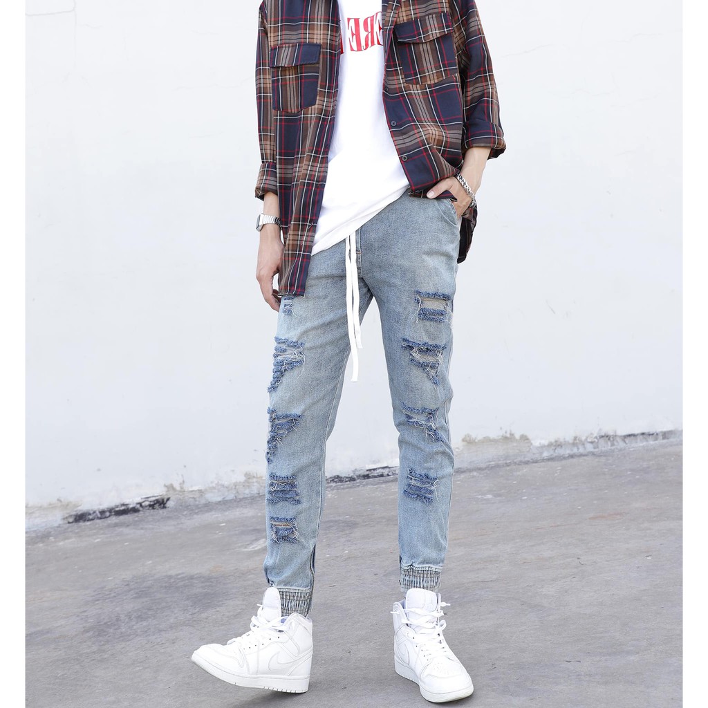 Quần Jeans Rách Tua Lexuza 085