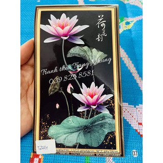 Tranh thêu chữ thập Hoa Sen T2471 50*82cm<thêu kín>