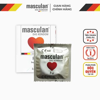 Bao bao cao su masculan số 1 tại đức-dòng pur-tránh hư hỏng, dập rách+mã qr khuyến mãi riêng