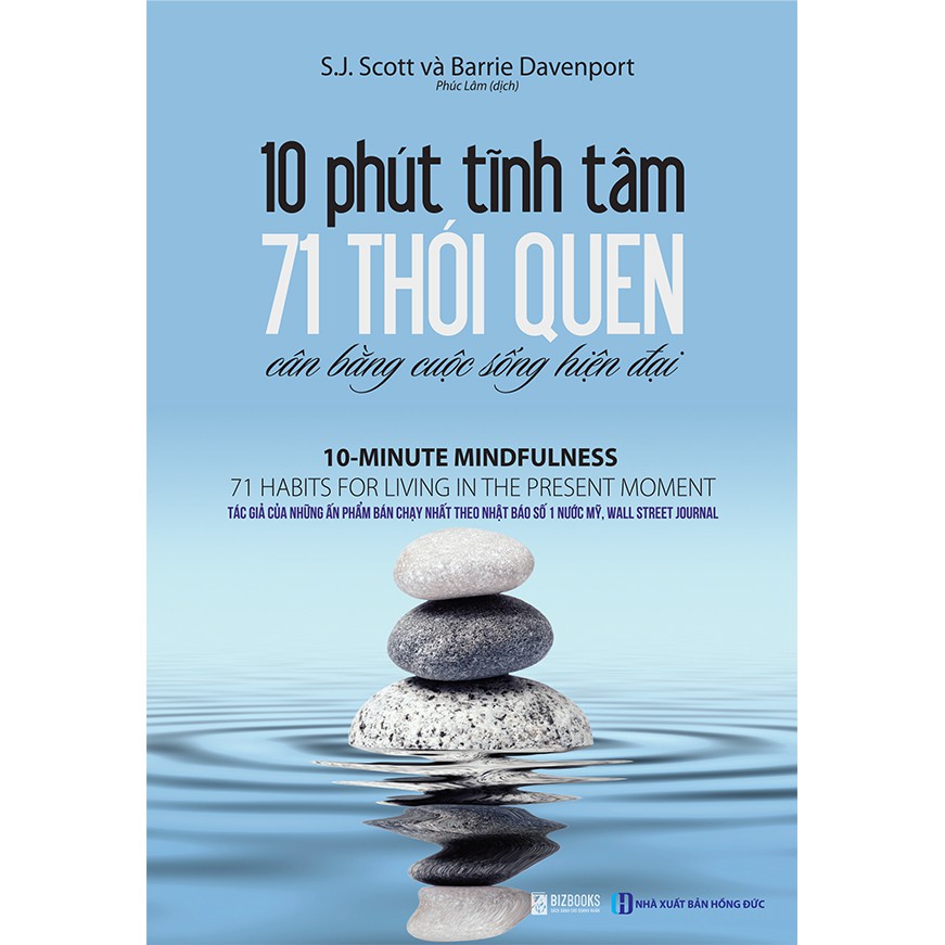 Sách - 10 phút tĩnh tâm – 71 thói quen cân bằng cuộc sống hiện đại + tặng kèm Booksmart