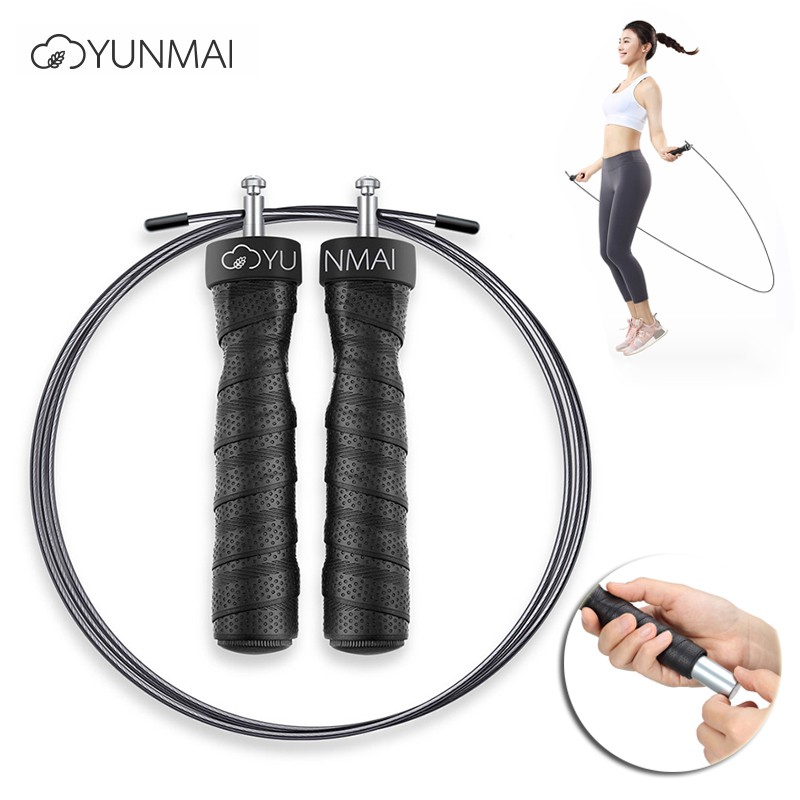 Xiaomi Yunmai Jump Rope Adjustable Lightweight Skipping Jumping Rope Cable Wire Home Gym Fitness Boxing Training Workout Exercise Jumping Rope 9.8 Feet with Heavy Metal Block