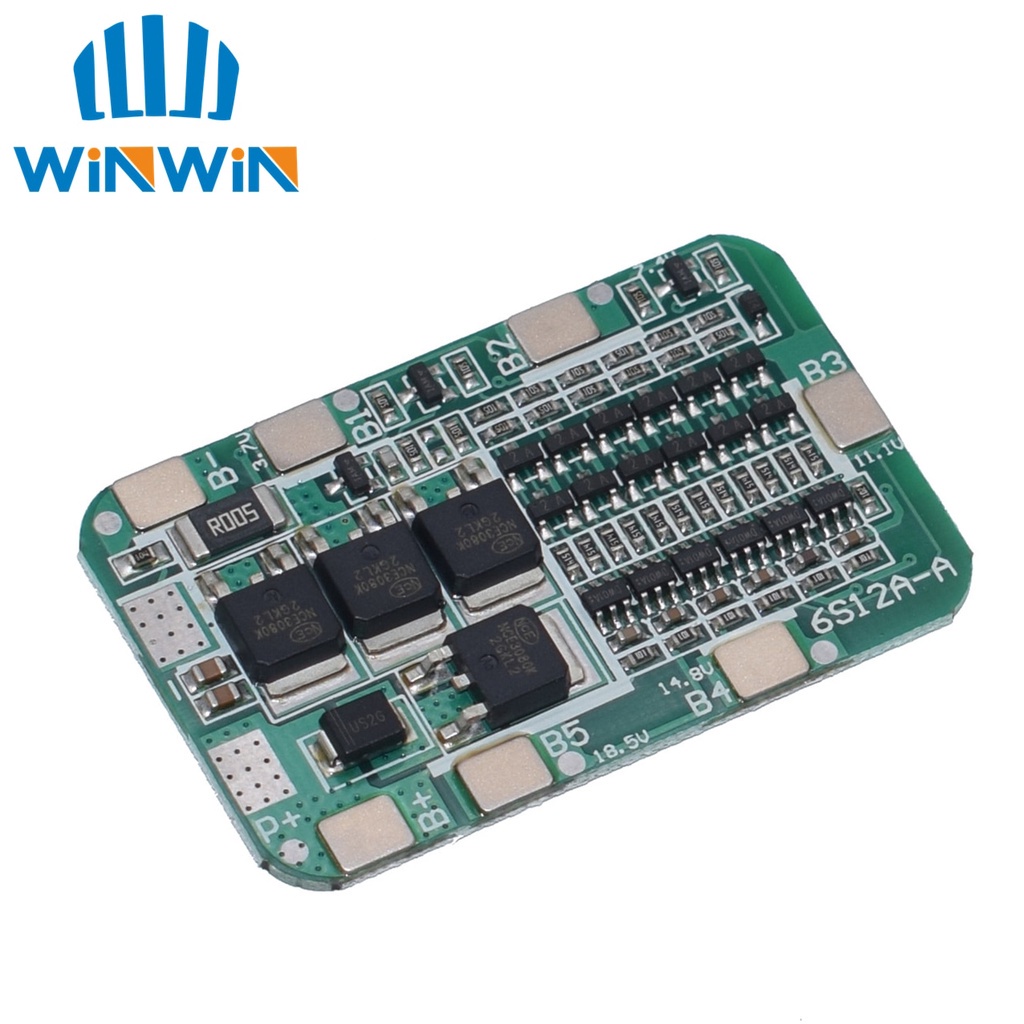 Bảng Mạch Bảo Vệ 6S 15A 24V PCB BMS Dành Cho Pin Li-ion 18650 Li-ion DIY