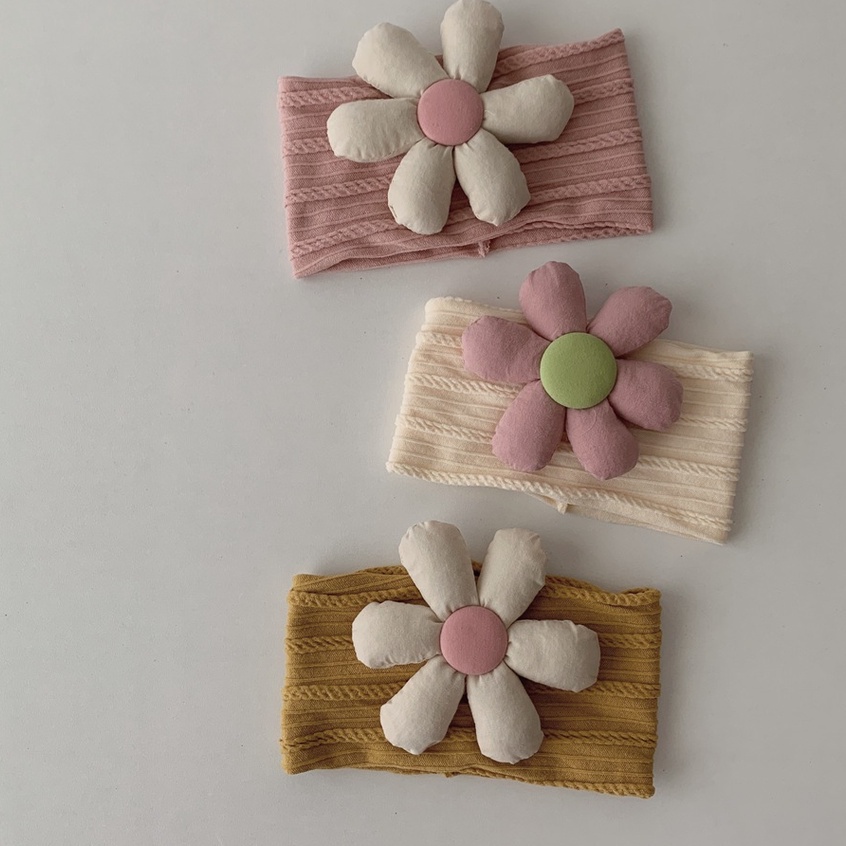 Băng đô turban hình hoa đáng yêu cho bé gái phong cách Hàn quốc