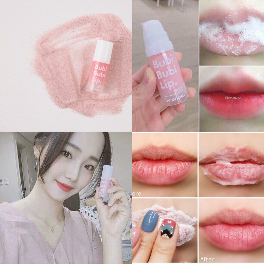 [CHÍNH HÃNG 100%]Tẩy Tế Bào Chết Môi Sủi Bọt Bubi Bubi Lip By Unpa 12ml | BigBuy360 - bigbuy360.vn