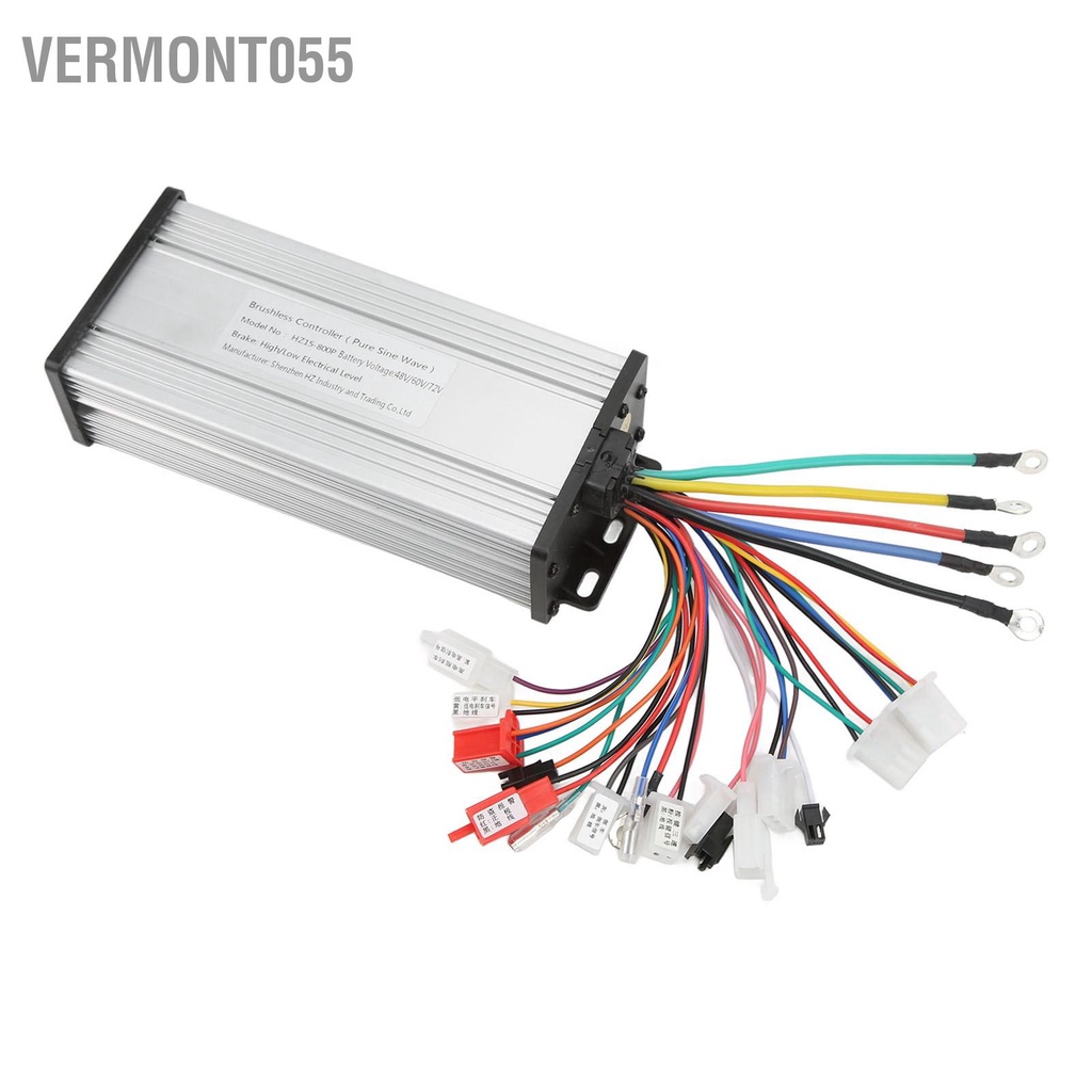 Vermont055 Bộ điều khiển sóng hình sin 48V 60V 72V 800W động cơ không chổi than cho xe đạp điện