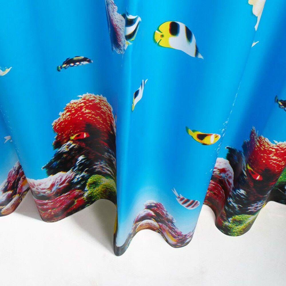 KRNY Rèm Phòng Tắm Chống Thấm Nước 180Cm X 200Cm Có Móc Treo Thế Giới Dưới Nước