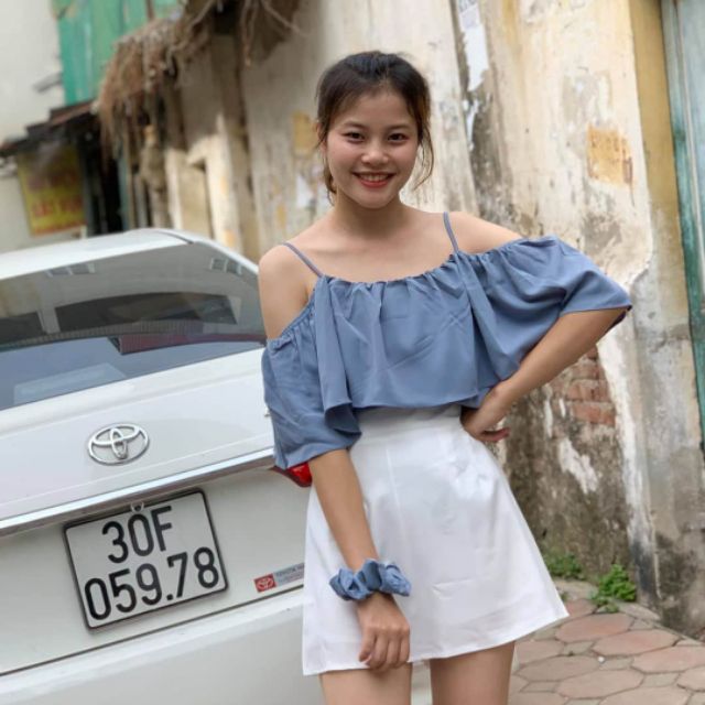Chân váy chữ A trơn 3 màu, ảnh thật, shop chụp.