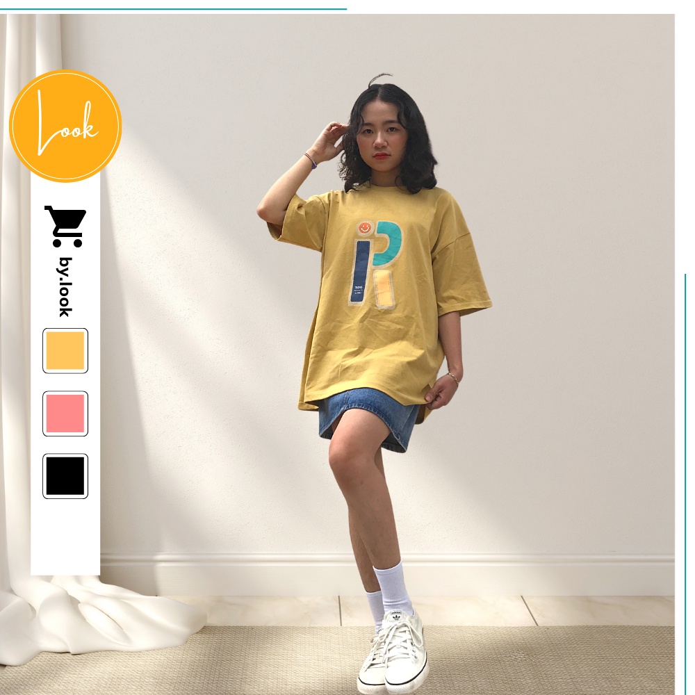 Áo thun Unisex LM Basic Tee phông chữ R nữ tay lỡ freesize form rộng | BigBuy360 - bigbuy360.vn