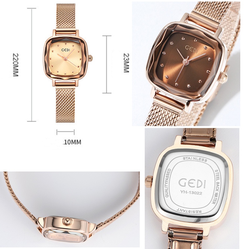 Đồng hồ GEDI 13022 dây kim loại thời trang cho nữ