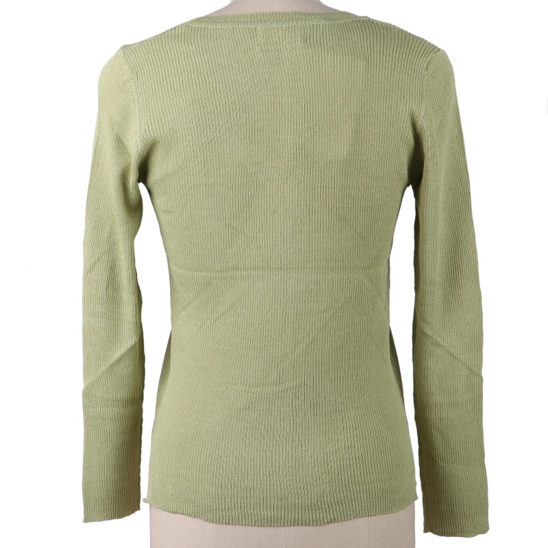 Áo Khoác Cardigan Dệt Kim Tay Dài Cổ Chữ V Màu Trơn Cài Nút Thời Trang Xuân Thu Cho Nữ