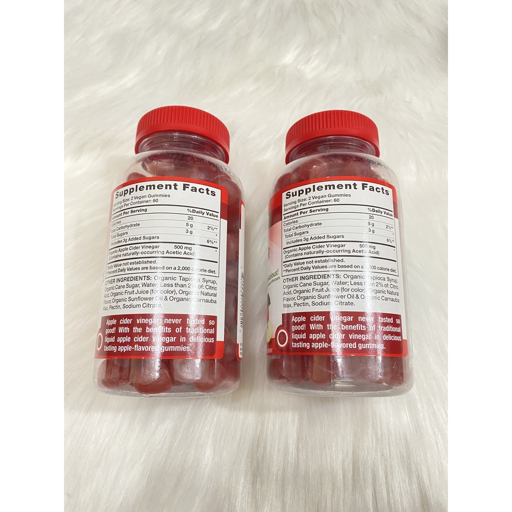 Viên Kẹo Dẻo Giấm Táo Apple Cider Vinegar Gummies 120 Viên