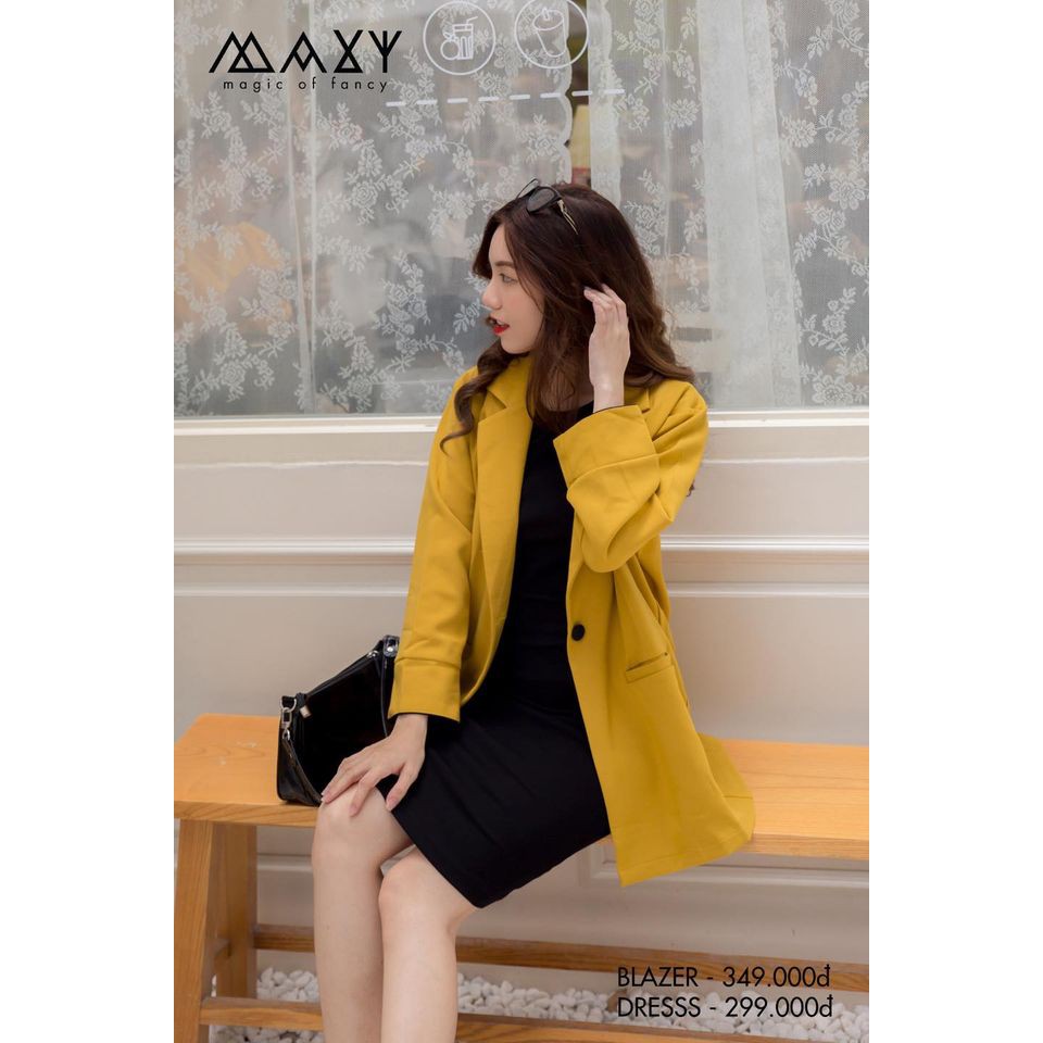 Áo khoác blazer phong cách Hàn Quốc mustard blazer Maxy Workshop | BigBuy360 - bigbuy360.vn