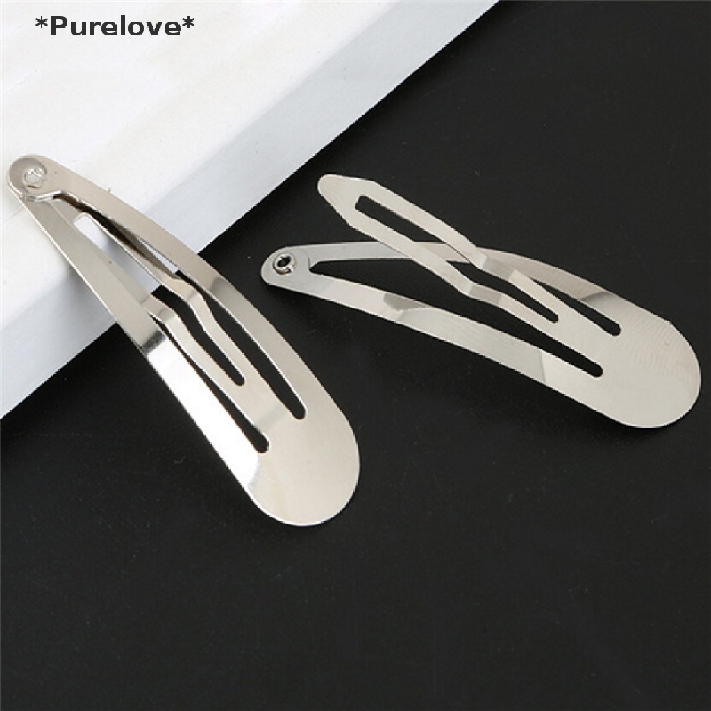 Set 10 Kẹp Tóc Màu Trơn Xinh Xắn Cho Bé Gái