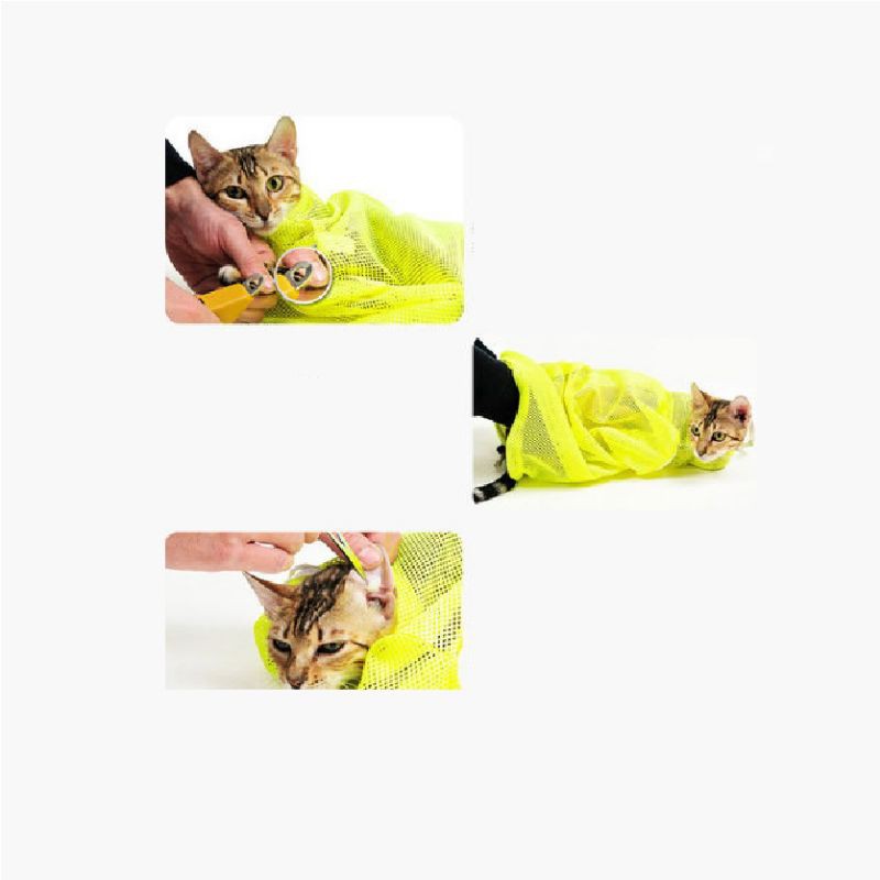 Túi lưới đa năng hỗ trợ tắm mèo tránh bị mèo cào,,,,