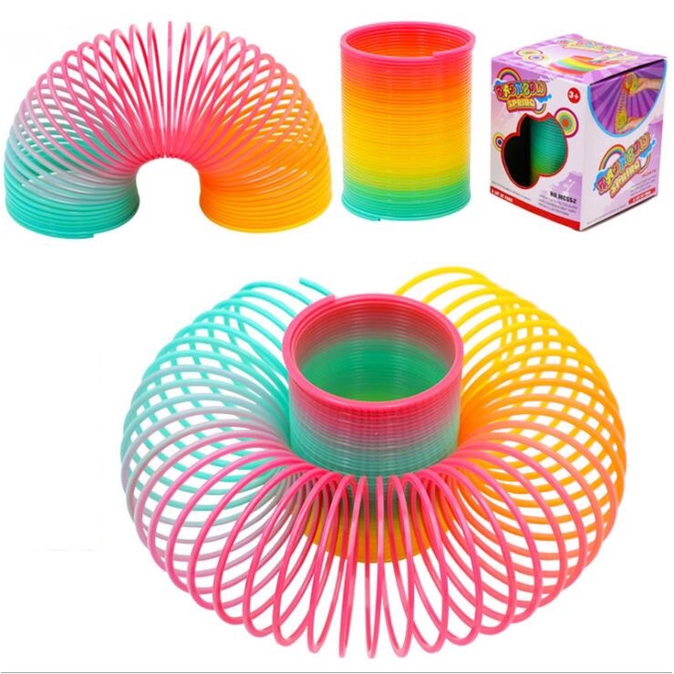 Đồ chơi cầu vồng ma thuật, lò xo phát triển trí tuệ, trí thông minh, đồ chơi cho bé, trẻ em