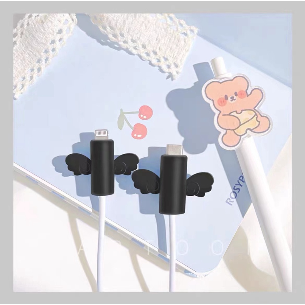 Dây Cáp Silicone Quấn Bảo Vệ Cáp Sạc USB Tương Thích Với Điện Thoại / Android