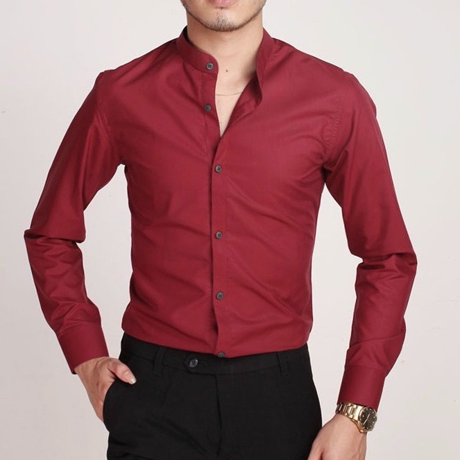 Áo Sơ Mi Nam Cổ Tàu Dài Tay Cao Cấp Hàng VNXK | BigBuy360 - bigbuy360.vn