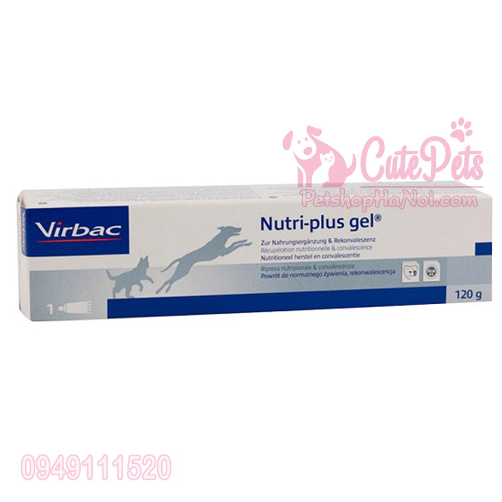 Gel dinh dưỡng cho chó mèo Nutri Plus Gel Virbac 120.5g Cung cấp năng lượng, vitamin, khoáng chất - CutePets