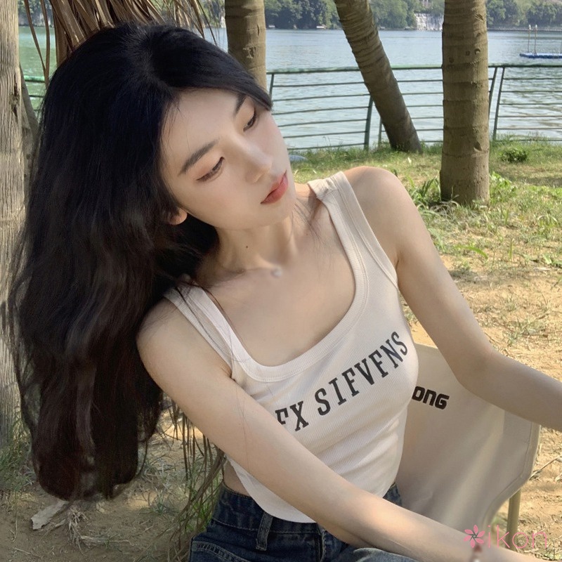 Áo Croptop Ôm Dáng In Chữ Thời Trang Cho Nữ